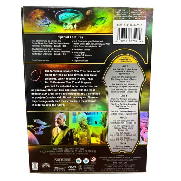 2001 Star Trek TV Series Time Travel Fan Collective DVD Box Set Collection - Picture 2 of 2